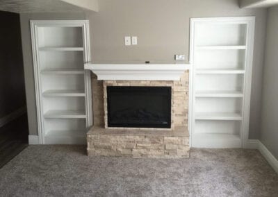 Small Basement theater Room crafted by Utah Basement Builders